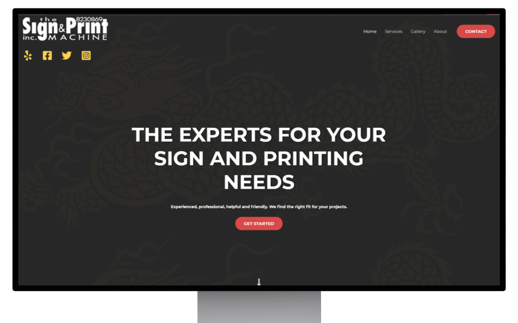 Sign & Print Machine website