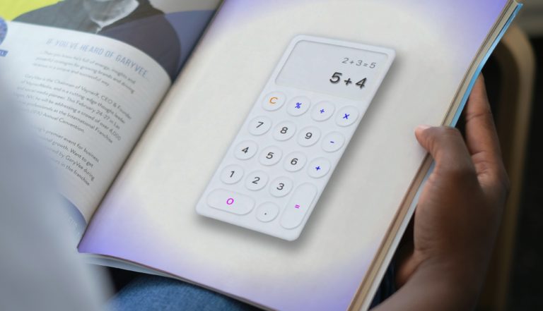 Calculator ad in magazine